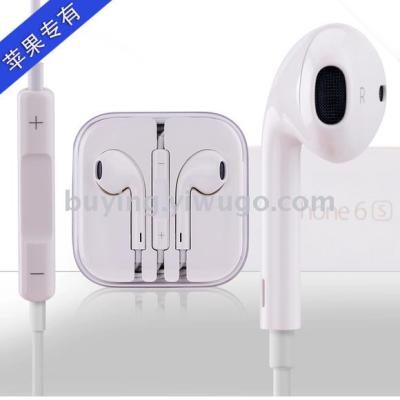 Hardcover apple android universal in-ear headphones with wired microphone