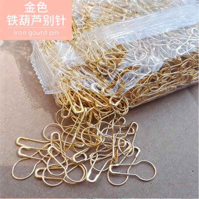 Manufacturer direct sale of Shanghai thick copper iron calabash safety small pin trademark tag buckle pin gold and silver black