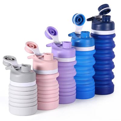 Creative Outdoor Magic Retractable Folding Sports Bottle Silicone Gift Folding Cup Portable Silicone Silicone Folding Cup