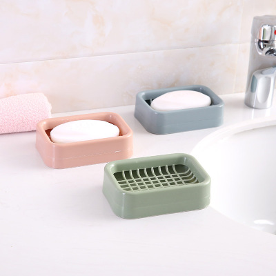 Lishui soap box double layer plastic soap box bathroom simple soap tray