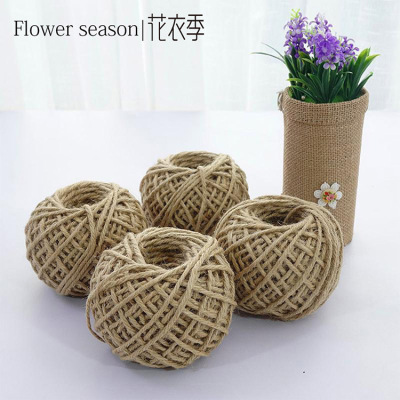 Seasonal flower gift box packaging vintage hemp rope floral bouquet flower supplies checking out the rope