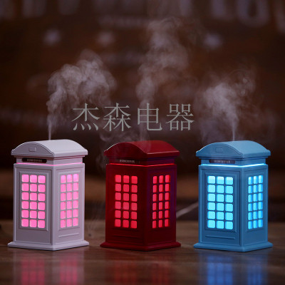 Creative Telephone Booth Humidifier Large Capacity Large Spray Two-Gear Mode Atmosphere Night Light