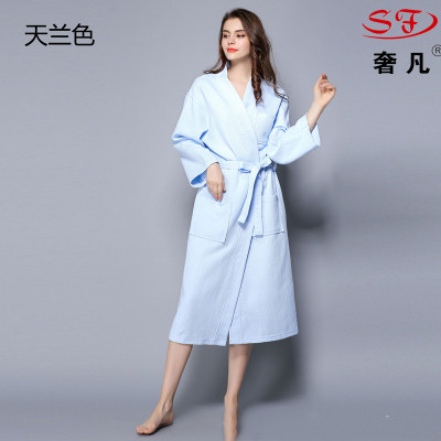 Zheng hao hotel products bathrobe bathrobe bathrobe pure cotton waffle hotel homeroom beauty salon