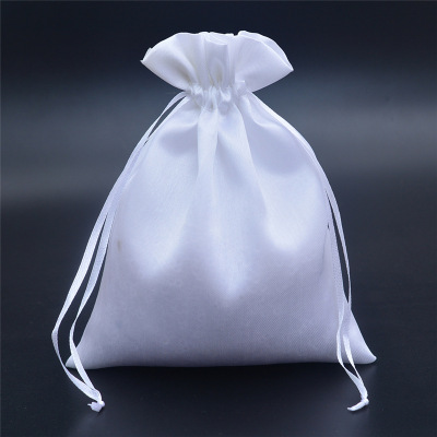 Tinted cloth bag white band mouth cosmetic gift jewelry bag wholesale