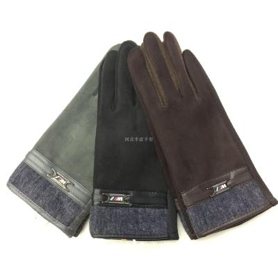 Glove manufacturers direct sale of new men's suede gloves non-slip touchscreen gloves online supply