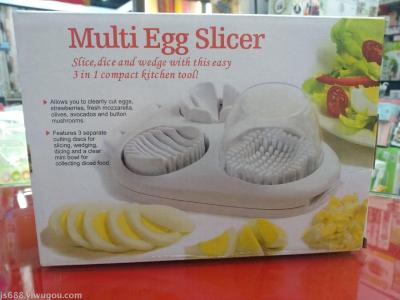 Multi-function fancy egg cutter 3-in-1 egg slicer, petal cutter, crushing machine
