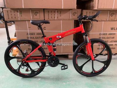 Bicycle 26 \"21\" 6 blade folding shock absorber factory direct sale