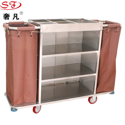 Zheng hao hotel supplies as linen cart service cart cleaning driver push stainless steel