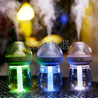 New USB Charging Feeding Bottle Atomization Humidifier Night Light Timing Mini Car Humidifier