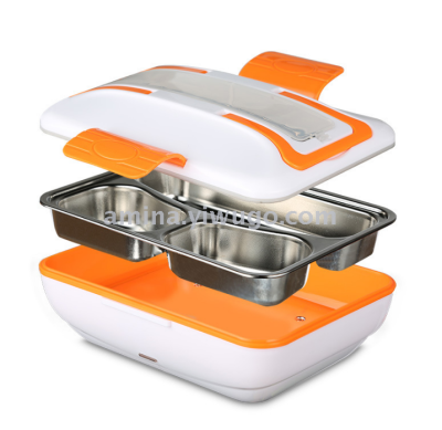 Multifunctional Plug-in Insulation Electronic Lunch Box Stainless Steel Lunch Box Car Electric Lunch Box