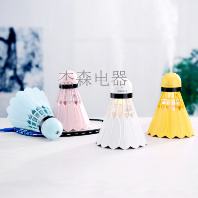 Badminton Humidifier Mini Home Office Desktop Creativity USB Humidifier Spray Mute Small Night Lamp