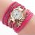 2019 new fashion twine three-loop love multi-layer ladies bracelet watch with long strap watch