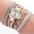 2019 new fashion twine three-loop love multi-layer ladies bracelet watch with long strap watch