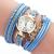 2019 new fashion twine three-loop love multi-layer ladies bracelet watch with long strap watch