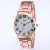 Hot selling rose gold band ladies wrist watch pure color dial steel band leisure business quartz watch wholesale