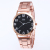 Hot selling rose gold band ladies wrist watch pure color dial steel band leisure business quartz watch wholesale