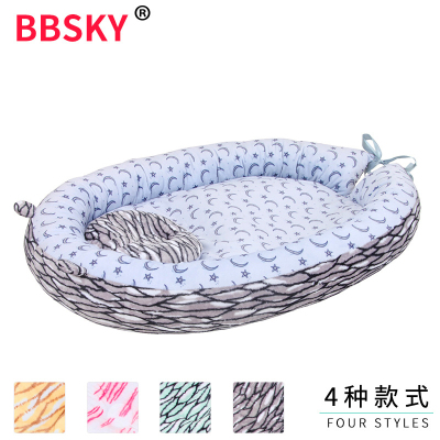 Foreign trade plush crib wholesale sleeping pad soft and comfortable portable home go out baby sleep with headrest