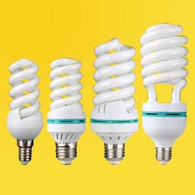 Manufacturers direct three-color energy-saving lamp screw bayonet bulb yellow light white light-saving bulb 26W40W