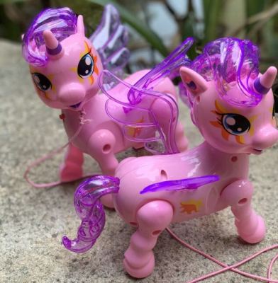 Electric toy leash unicorns lead pegasus