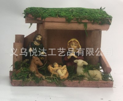 Cabin manger set Supply many kinds of Christmas resin