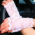 Summer New Women's Lace Scar-Covering Sun Protection Gloves UV Protection Short and Thin Women's Bridal Half Finger Non-Slip