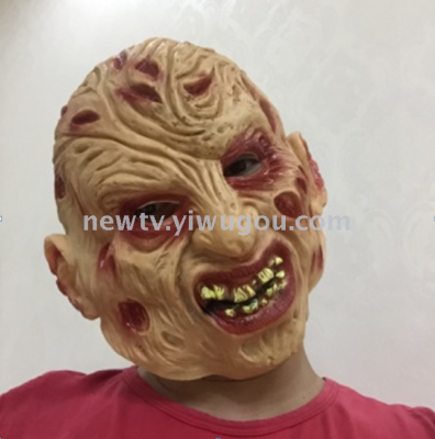 Halloween horror rotten face zombie mask Halloween night club rave party latex mask