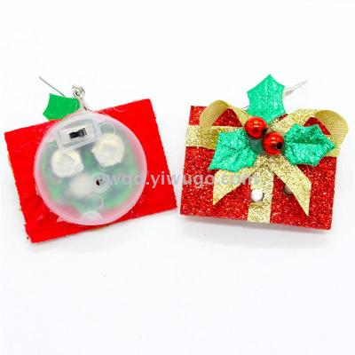 ZD Factory Direct Sales Christmas Gift Light-Emitting Earrings LED Light-Emitting Earrings Foreign Trade Popular Style Christmas