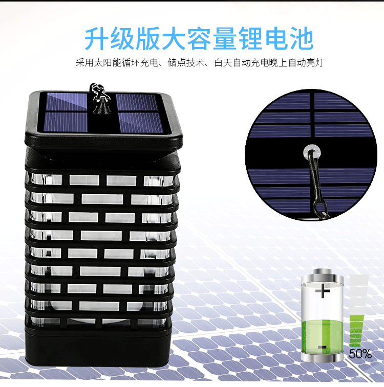 foreign trade dedicated led solar lamp landscape lamp flame lamp torch candle light outdoor waterproof garden lamp