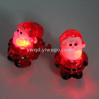 ZD Factory Direct Sales Santa Claus Ring LED Luminous Ring Luminous Toy Foreign Trade Popular Style