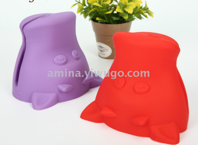 Silicone insulated gloves animal head hand gripper oven cover