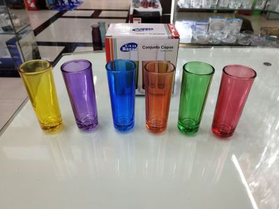 Colorful Glass Straight Tube Glass Cup