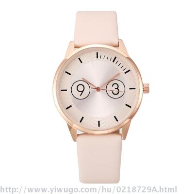A Korean version of the ultra-thin simple belt lady fashion watch