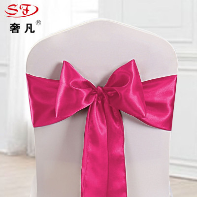 Bow tie with chair back flower wedding ribbon hotel conference wedding banquet decoration from the back of the chair cover decoration