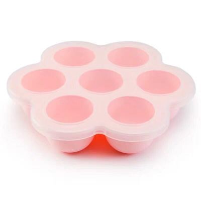 7-Hole Silica Gel Complementary Food Box Baby Food Supplement Freezer Box Baby Soup Storage Box Sealed Portable Crisper with Lid