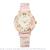New embossed color matching flower small fresh creative lady crystal face watch