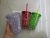 Summer ice cup AS plastic ice cup with flat cover straw ice cup