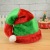 Christmas Hat Plush Red and Green Strip Curved Adult Christmas Hat Christmas Decorations Christmas Holiday Party
