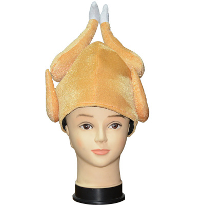 European and American carnival chicken leg hat Thanksgiving Turkey hat adult Irish hat