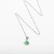 Korean Style New Green Chalcedony Swan Pendant Female Green Agate Inlaid Zircon Swan Necklace Pendant Simple Fashion Jewelry