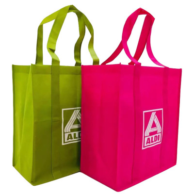 Wholesale Tape Exactly Non-Woven Bags Customization Printable Logo Green Supermarket Shopping Bag Advertising Gift Bag Customized