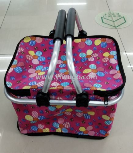 supply small satin insulator basket shopping basket storage basket fresh-keeping basket picnic basket spot wholesale