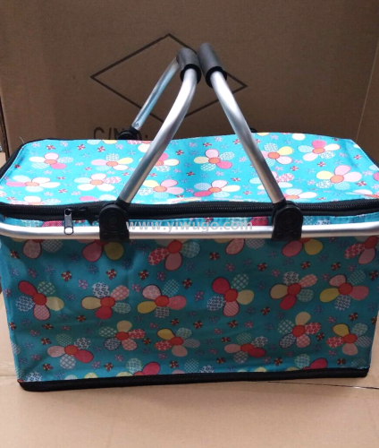 Supply Oxford Cloth Insulator Basket Shopping Basket Storage Basket Fresh-Keeping Basket Picnic Basket in Stock Wholesale