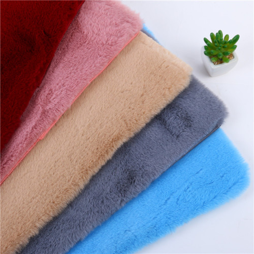 Red Sun Rabbit Fur Home Rectangur Solid Color Batoom Absorbent Mat Carpet Mat Bedroom Foot Mat Super Soft and Comfortable Floor Mat