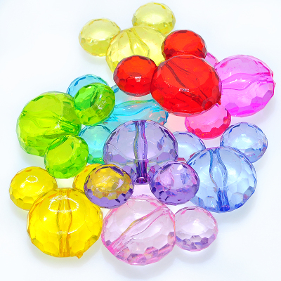 Acrylic beads imitation crystal animal gem mickey head pendant children play every game treasure props toys