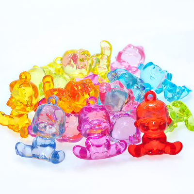 Transparent imitation crystal baby color acrylic children plastic pendant jewel children play every family toy pendant