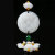 White jade lotus jade car pendant decoration lotus hanging decoration in and out of the peace pixiu pendant White jade pendant