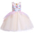 Hot style European and American children's Halloween girls princess dress lace pompous dress unicorn dress 