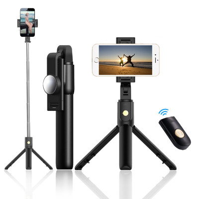 K10 Tripod Selfie Stick Integrated Stand for Live Streaming Horizontal Mobile Phone Vertical Shot Bluetooth Selfie Stick Photography Artifact.