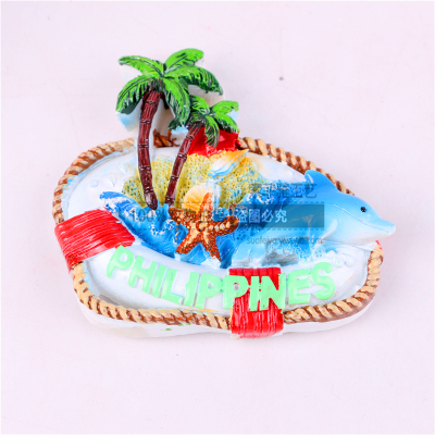 World scenery tourist souvenir beach tourist refrigerator paste