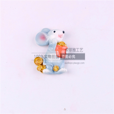 Cute Creative Animal Little Mouse Refridgerator Magnets Magnet Stickers Home Decoration